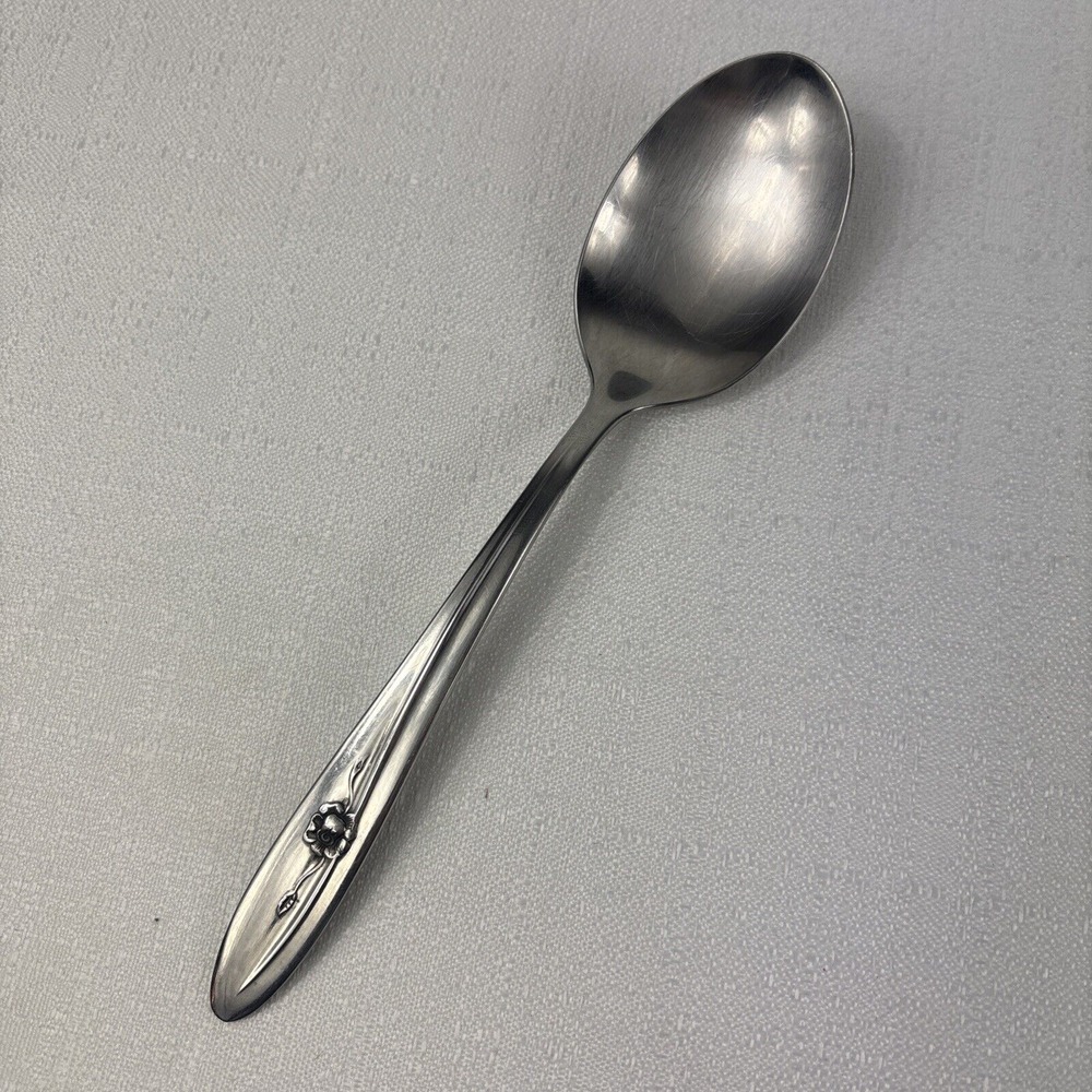 Sears Roebuck Provincial Rose Stainless Tradition‎ Serving Spoon 8 3/8"